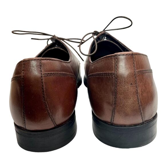 NWOB Asos Design Lace Up Derby Shoes Tan Brown Leather | Men 15 - Picture 5 of 10